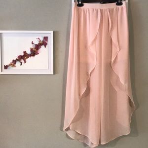 Floor length/high waist skirt